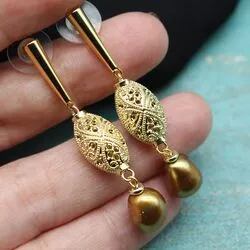 Серьги с барочным жемчугом