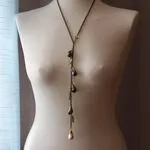 Колье галстук с барочными жемчужинами