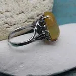 Кольца с желтым агатом