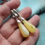 Серьги из желтого янтаря