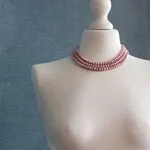 Ожерелье с розовым жемчугом