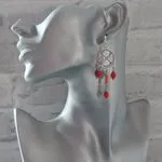 Коралловые серьги