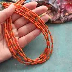 авторские бусы из коралла
