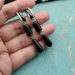 Серебряные серьги с агатами