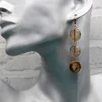 авторские серьги с натуральными камнями - агат