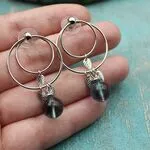 Стильные серьги с флюоритом