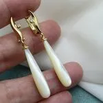 Серьги с каплями перламутра