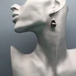 Черные барочные жемчужины - серьги