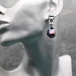 Серьги с черным жемчугом