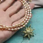 Бусы с жемчугом и подвеской