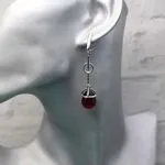 Серьги из серебра и янтаря