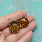 Янтарные серьги