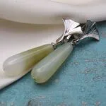 Серебряные серьги с халцедоном