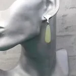 Серьги капли из агата, халцедона