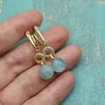Авторские серьги с аквамаринами