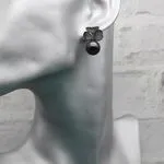 Авторские украшения из натуральных камней- черный жемчуг