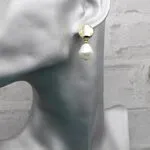 Серьги с натуральным барочным жемчугом