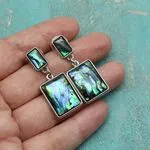 Серьги гвоздики из квадратного гелиотиса