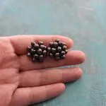 Серьги с серым жемчугом