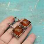 Янтарные серьги