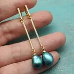 Серьги с барочным жемчугом