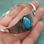 Браслет из серебра и бирюзы