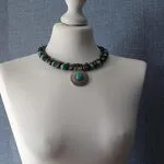 Колье с подвеской из бирюзы