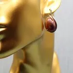 Серьги с агатом ботсвана