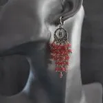 Коралловые серьги - авторские работы
