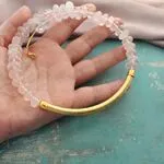 Украшения на шею с розовым кваорцем - бусы, колье, ожерелья