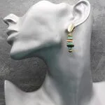 Серьги с натуральной бирюзой