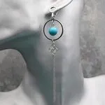 Серебряные серьги с бирюзой