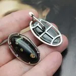 Янтарные серьги