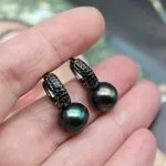 серьги с жемчугом таити