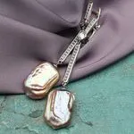Длинные серьги с жемчугом
