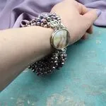 Браслет из серого жемчуга
