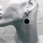 Длинные серьги с ониксами