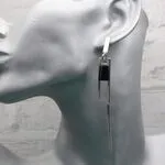Стильные серьги с ониксом