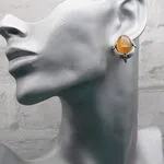 Серебряные серьги с агатом