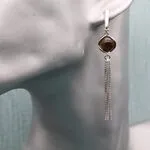 Авторские серьги с тигровым глазом