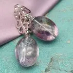 Серьги с крупным аметистом