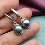 Серьги с крупным жемчугом