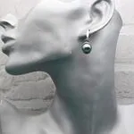 Серьги с цветным жемчугом