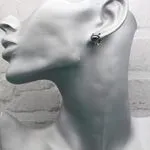 Серьги с черным жемчугом