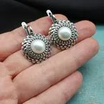 Серьги в этностиле из жемчуга