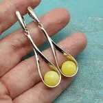 Янтарные серьги - серьги из серебра и янтаря