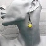 Серьги с желтым камнем - серьги с желтым янтарем