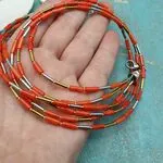 колье из натурального коралла