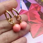 Коралловые серьги