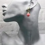Коралловые серьги с золотом